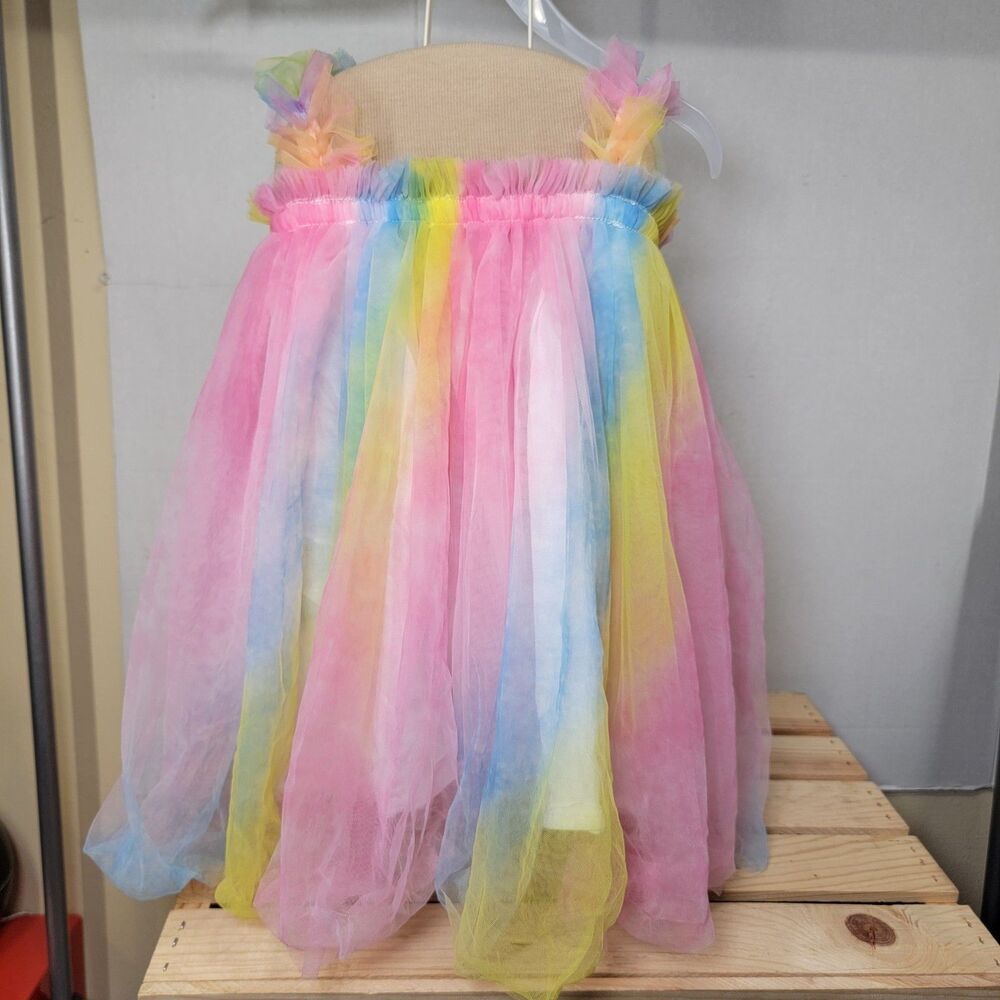 Four Leaf Clover Infant Dress Pastel Tulle Sleeveless - Size 90cm (18Mo)